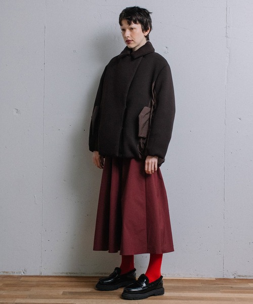 MARECHAL TERRE(マルシャルテル)の「テーラードブルゾンコート(ピーコート・レディース・ブラック/ネイビー/サンドベージュ/ブラウン・MEDIUM)」の5枚目の写真