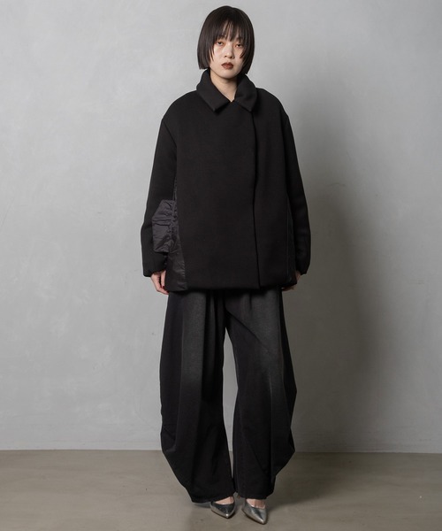 MARECHAL TERRE(マルシャルテル)の「テーラードブルゾンコート(ピーコート・レディース・ブラック/ネイビー/サンドベージュ/ブラウン・MEDIUM)」の12枚目の写真