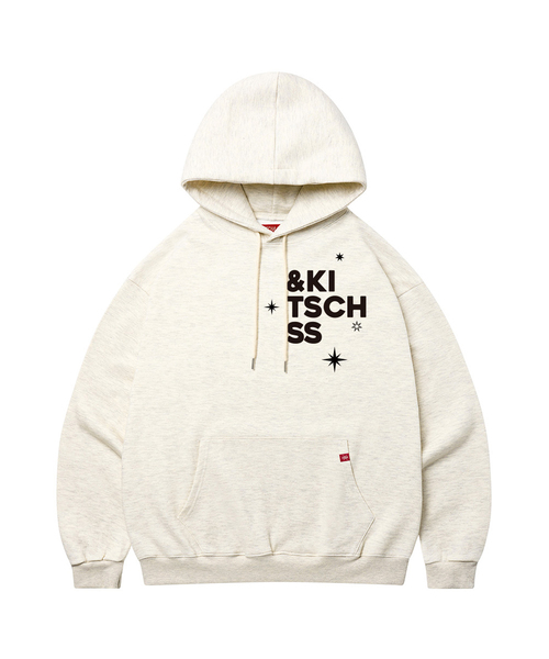 KITSCH&KISS(キッチアンドキス)の「STAR LOGO オーバーサイズフーディー (SOHKNK-106)(パーカー・レディース・ブラック/グレー/オートミール/ワイン・FREE)」の3枚目の写真