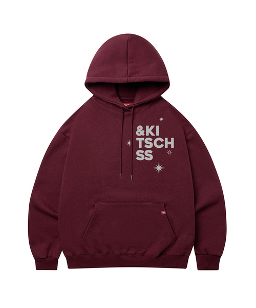 KITSCH&KISS(キッチアンドキス)の「STAR LOGO オーバーサイズフーディー (SOHKNK-106)(パーカー・レディース・ブラック/グレー/オートミール/ワイン・FREE)」の4枚目の写真
