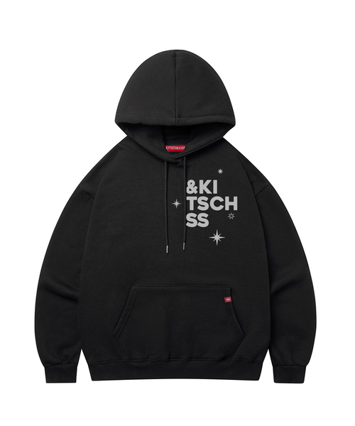 KITSCH&KISS(キッチアンドキス)の「STAR LOGO オーバーサイズフーディー (SOHKNK-106)(パーカー・レディース・ブラック/グレー/オートミール/ワイン・FREE)」の1枚目の写真