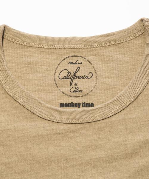 MONKEY TIME(モンキータイム)の「<monkey time by CALUX> ∴ オーバーダイ 1ポケ ビッグ Tシャツ◆(Tシャツ/カットソー・メンズ・コバルトブルー/ライトピンク/ダークグリーン/モカ/オリーブ/ブラウン/ダークグレー/ホワイト・LARGE/MEDIUM/SMALL/X-LARGE)」の13枚目の写真