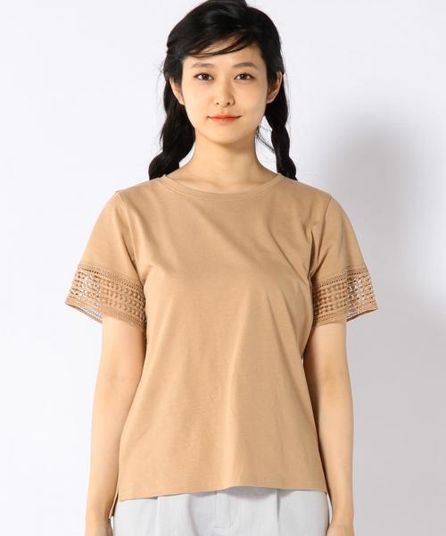 Khaju（カージュ）の「Khaju: ケミカルレースTEE（Tシャツ/カットソー・レディース・オフホワイト/ベージュ・ONE SIZE）」の9枚目の写真