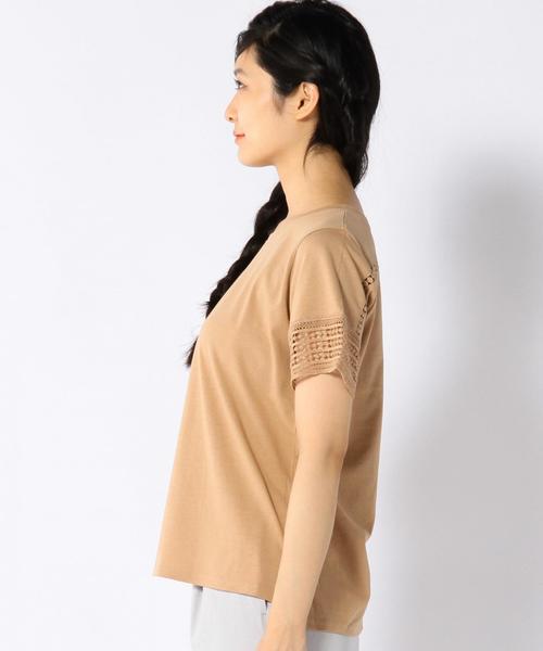 Khaju（カージュ）の「Khaju: ケミカルレースTEE（Tシャツ/カットソー・レディース・オフホワイト/ベージュ・ONE SIZE）」の3枚目の写真