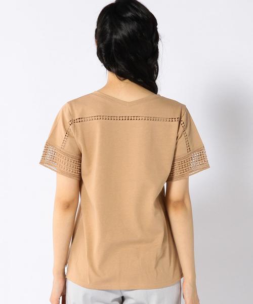 Khaju（カージュ）の「Khaju: ケミカルレースTEE（Tシャツ/カットソー・レディース・オフホワイト/ベージュ・ONE SIZE）」の4枚目の写真