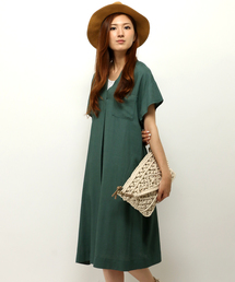 LBC | レーヨンリネンVネックワンピース(ワンピース)