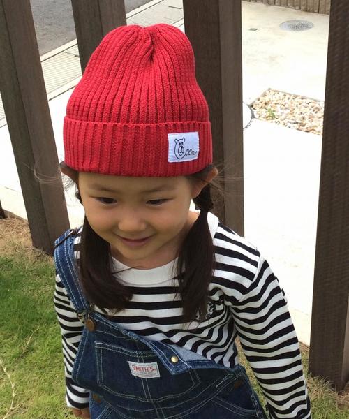 coen（コーエン）の「【coen kids】コットンリブニットワッチ2016FW（ニットキャップ/ビーニー・キッズ・グレー/レッド/マスタード/ネイビー・FREE）」の4枚目の写真