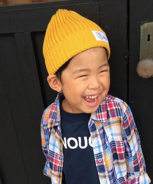coen（コーエン）の「【coen kids】コットンリブニットワッチ2016FW（ニットキャップ/ビーニー・キッズ・グレー/レッド/マスタード/ネイビー・FREE）」の3枚目の写真