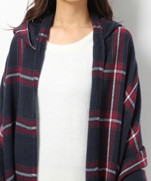 Heather（ヘザー）の「【大HITアイテム】チェックポンチョ16　732248（マフラー・レディース・ホワイト系その他/ブルー系その他・FREE）」の8枚目の写真