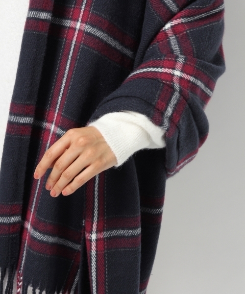 Heather（ヘザー）の「【大HITアイテム】チェックポンチョ16　732248（マフラー・レディース・ホワイト系その他/ブルー系その他・FREE）」の10枚目の写真