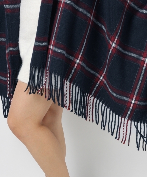 Heather（ヘザー）の「【大HITアイテム】チェックポンチョ16　732248（マフラー・レディース・ホワイト系その他/ブルー系その他・FREE）」の11枚目の写真