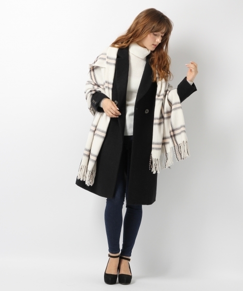 Heather（ヘザー）の「【大HITアイテム】チェックポンチョ16　732248（マフラー・レディース・ホワイト系その他/ブルー系その他・FREE）」の13枚目の写真