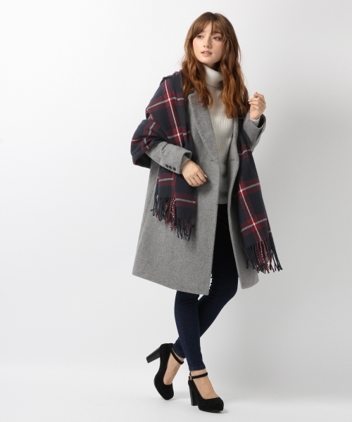 Heather（ヘザー）の「【大HITアイテム】チェックポンチョ16　732248（マフラー・レディース・ホワイト系その他/ブルー系その他・FREE）」の14枚目の写真