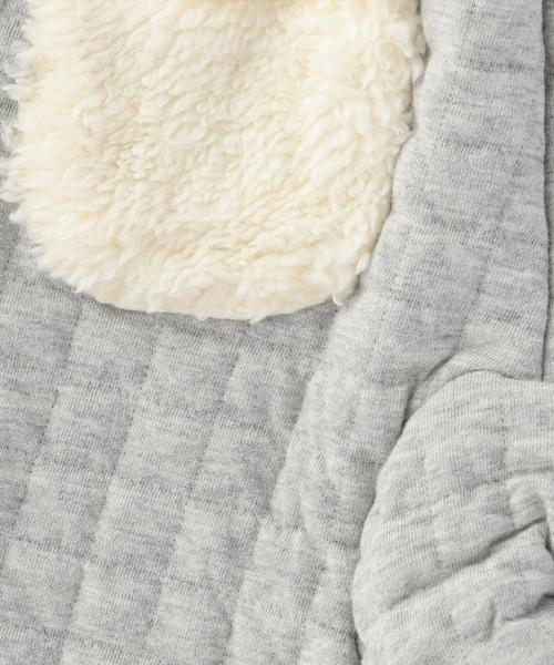 green label relaxing(グリーンレーベルリラクシング)の「キルトジャカード ボア ポケット サルエルパンツ(その他パンツ・キッズ・オリーブ/グレー・85cm/75cm)」の8枚目の写真