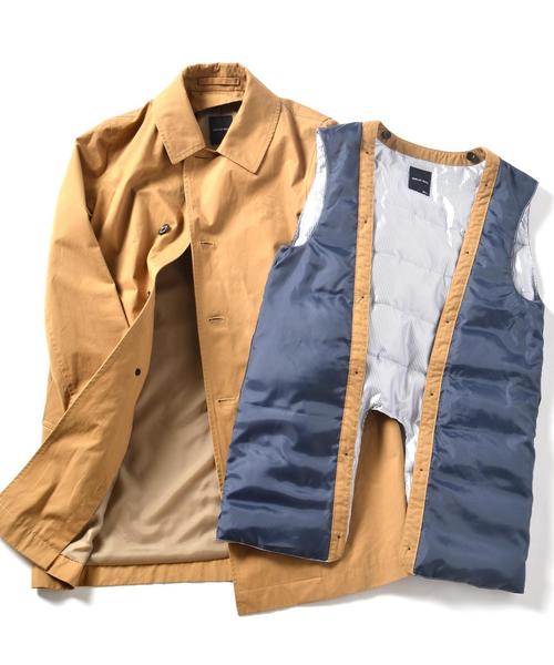 SHIPS JET BLUE（シップスジェットブルー）の「SHIPS JET BLUE: ダウンライナー ステンカラーコート■（ステンカラーコート・メンズ・グリーン/ブラック/ベージュ・LARGE/SMALL/MEDIUM/X-LARGE）」の8枚目の写真