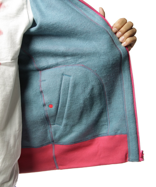 HYSTERIC GLAMOUR（ヒステリックグラマー）の「HYS ROCK WOMAN pt リバーシブルPK（パーカー・メンズ・ピンク/グリーン/トップグレー・SMALL/MEDIUM/LARGE）」の16枚目の写真