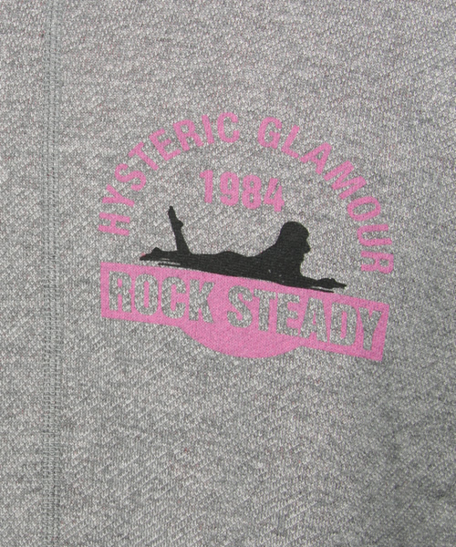 HYSTERIC GLAMOUR（ヒステリックグラマー）の「HYS ROCK WOMAN pt リバーシブルPK（パーカー・メンズ・ピンク/グリーン/トップグレー・SMALL/MEDIUM/LARGE）」の8枚目の写真