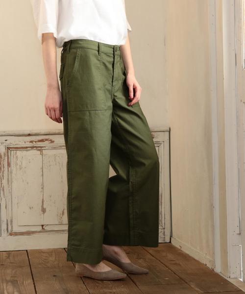 coen（コーエン）の「【新色登場・大人気・追加生産】ベイカーワイドパンツ（その他パンツ・レディース・オリーブ/ベージュ・SMALL/LARGE/MEDIUM）」の3枚目の写真