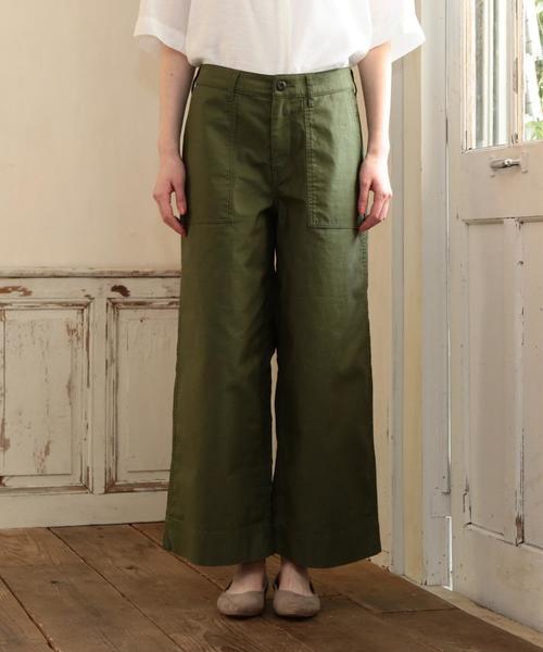 coen（コーエン）の「【新色登場・大人気・追加生産】ベイカーワイドパンツ（その他パンツ・レディース・オリーブ/ベージュ・SMALL/LARGE/MEDIUM）」の4枚目の写真