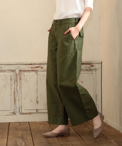 coen（コーエン）の「【新色登場・大人気・追加生産】ベイカーワイドパンツ（その他パンツ・レディース・オリーブ/ベージュ・SMALL/LARGE/MEDIUM）」の17枚目の写真