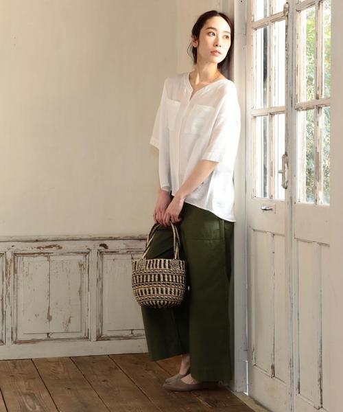 coen（コーエン）の「【新色登場・大人気・追加生産】ベイカーワイドパンツ（その他パンツ・レディース・オリーブ/ベージュ・SMALL/LARGE/MEDIUM）」の8枚目の写真