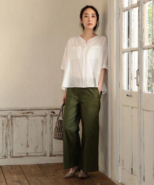 coen（コーエン）の「【新色登場・大人気・追加生産】ベイカーワイドパンツ（その他パンツ・レディース・オリーブ/ベージュ・SMALL/LARGE/MEDIUM）」の11枚目の写真