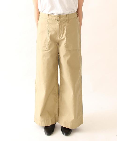 coen（コーエン）の「【新色登場・大人気・追加生産】ベイカーワイドパンツ（その他パンツ・レディース・オリーブ/ベージュ・SMALL/LARGE/MEDIUM）」の18枚目の写真