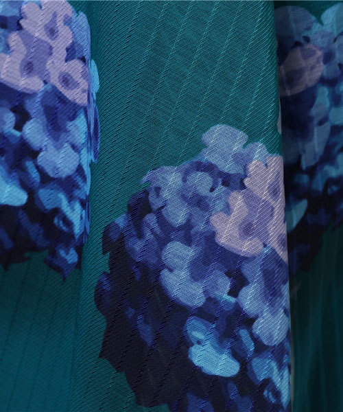 merlot plus（メルロープリュス）の「ストライプフラワー柄ウエストマークワンピース5925（ワンピース・レディース・ピンク/ブラック/ブルーグリーン・FREE）」の8枚目の写真