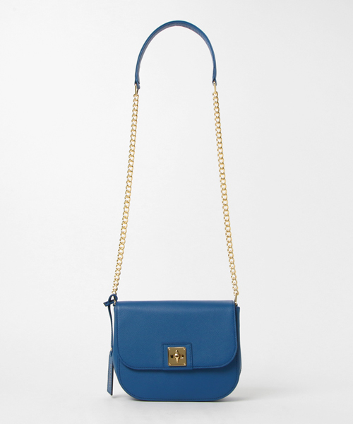 BLUE LABEL CRESTBRIDGE（ブルーレーベルクレストブリッジ）の「ミニレザーバッグ（ショルダーバッグ・レディース・ブルー/ブラック/イエロー・X）」の2枚目の写真