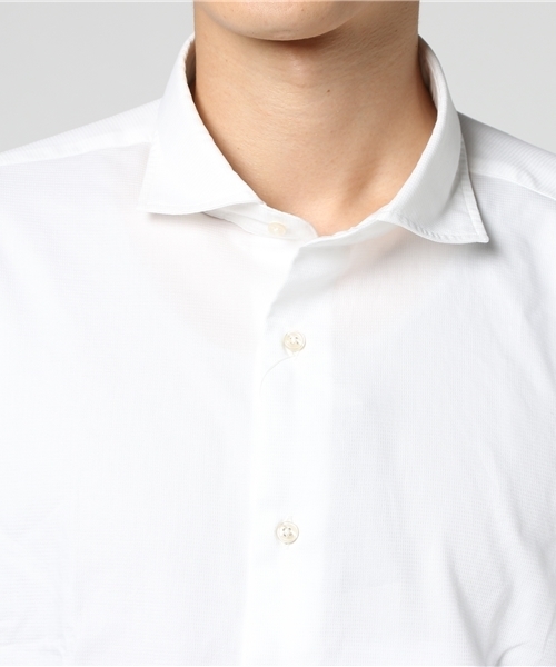 SHIPS（シップス）の「GIANGI: ウォッシュド ジャガードコモン シャツ（シャツ/ブラウス・メンズ・ホワイト・LARGE/MEDIUM/SMALL）」の5枚目の写真