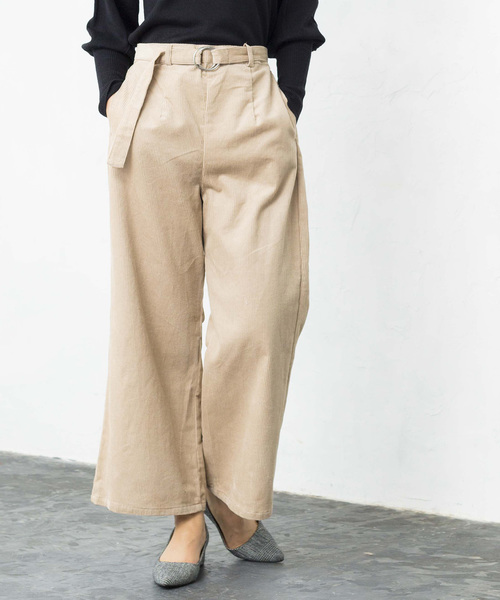 WEGO(ウィゴー)の「WEGO/コーデュロイワイドパンツ(その他パンツ・レディース・ダークブラウン/ブラック/ワイン/ブラウン/ピンク/ライトピンク/ライトベージュ/グリーン系その他・LARGE/MEDIUM/SMALL)」の4枚目の写真