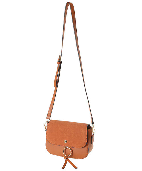 Edit Sheen（エディットシーン）の「リングデザインフラップミニショルダー（ショルダーバッグ・レディース・ブラック/ネイビー/ボルドー/キャメル/グレー・FREE）」の4枚目の写真