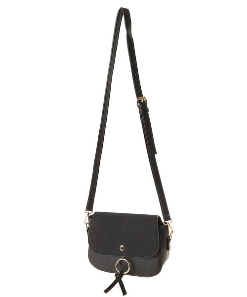 Edit Sheen（エディットシーン）の「リングデザインフラップミニショルダー（ショルダーバッグ・レディース・ブラック/ネイビー/ボルドー/キャメル/グレー・FREE）」の2枚目の写真