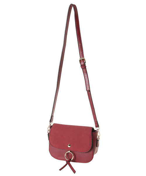 Edit Sheen（エディットシーン）の「リングデザインフラップミニショルダー（ショルダーバッグ・レディース・ブラック/ネイビー/ボルドー/キャメル/グレー・FREE）」の7枚目の写真