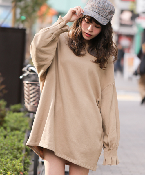 apres jour（アプレジュール）の「ゆったりスウェットワンピース【ZOZOTOWN限定アイテム】（ワンピース・レディース・モカ/グレー/ピンク・フリー）」の4枚目の写真