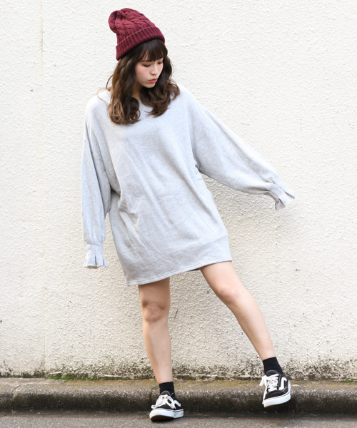 apres jour（アプレジュール）の「ゆったりスウェットワンピース【ZOZOTOWN限定アイテム】（ワンピース・レディース・モカ/グレー/ピンク・フリー）」の6枚目の写真