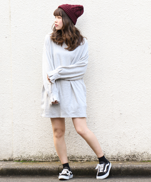 apres jour（アプレジュール）の「ゆったりスウェットワンピース【ZOZOTOWN限定アイテム】（ワンピース・レディース・モカ/グレー/ピンク・フリー）」の7枚目の写真