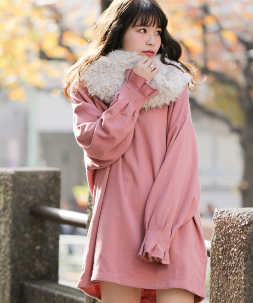 apres jour（アプレジュール）の「ゆったりスウェットワンピース【ZOZOTOWN限定アイテム】（ワンピース・レディース・モカ/グレー/ピンク・フリー）」の9枚目の写真