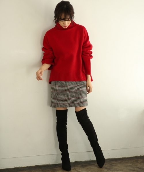 A part by（アパートバイ）の「Wコンチェックコクーンスカート 778478（スカート・レディース・グレー系その他/ベージュ系その他・LARGE/MEDIUM）」の3枚目の写真