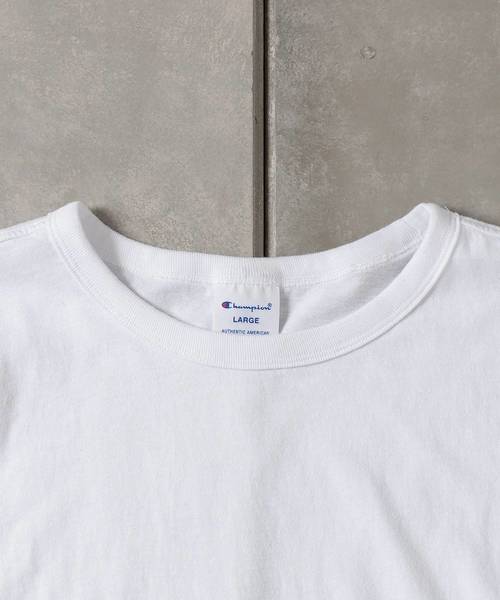 Champion（チャンピオン）の「【Champion/チャンピオン】別注ウォッシュド加工Tシャツ（Tシャツ/カットソー・メンズ・グレー/チャコールグレー/ダークグリーン/ブルー/ホワイト/ブラック/ネイビー・L/M/S）」の9枚目の写真