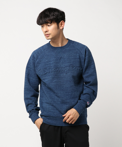 Champion(チャンピオン)の「【Champion/チャンピオン】メンズ Wrap-Air クルーネックスウェットシャツ アクションスタイル(スウェット・メンズ・ネイビー/グレー/ブラック/サックスブルー/オフホワイト・LARGE/MEDIUM/X-LARGE)」の4枚目の写真