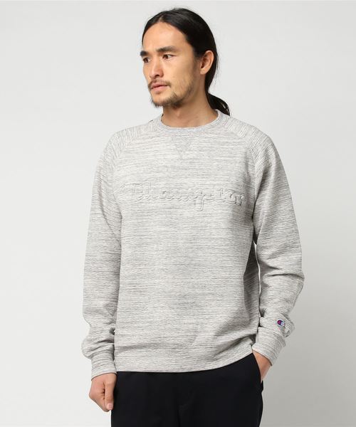 Champion(チャンピオン)の「【Champion/チャンピオン】メンズ Wrap-Air クルーネックスウェットシャツ アクションスタイル(スウェット・メンズ・ネイビー/グレー/ブラック/サックスブルー/オフホワイト・LARGE/MEDIUM/X-LARGE)」の3枚目の写真