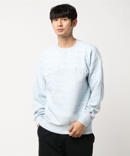 Champion(チャンピオン)の「【Champion/チャンピオン】メンズ Wrap-Air クルーネックスウェットシャツ アクションスタイル(スウェット・メンズ・ネイビー/グレー/ブラック/サックスブルー/オフホワイト・LARGE/MEDIUM/X-LARGE)」の5枚目の写真