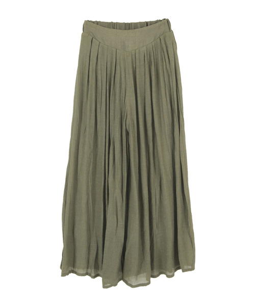 titivate（ティティベイト）の「スラブウエストゴムワイドフレアパンツ（その他パンツ・レディース・ブラック/イエロー/ブルー/オレンジ/ライトベージュ/カーキ/ピンクベージュ・M/L/S）」の12枚目の写真