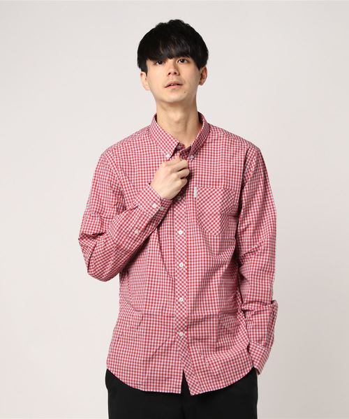 Ben Sherman(ベンシャーマン)の「ギンガムチェックシャツ(シャツ/ブラウス)」|コーラル