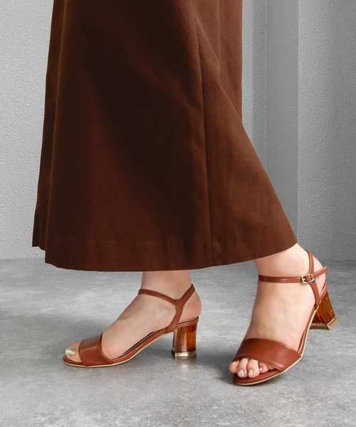 minia（ミニア）の「クリアヒールサンダル　◇（サンダル・レディース・ベージュ系その他/ブルー系その他/グリーン系その他/ブラック系その他/パイソン/ホワイト系その他/オフホワイト/ブラウン/ブラック/ケリーグリーン/ゴールド系/シルバー系・L/M/S/LL）」の16枚目の写真