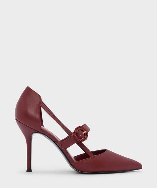 CHARLES & KEITH(チャールズ & キース)の「カットアウトディテールメリージェーンスティレット / CUT OUT DETAIL MARY JANE STILETTOS(ローファー・レディース・バーガンディー/ブラック/ピンク・25.5cm/23.5cm/22.5cm/24.5cm/23cm/25cm)」の3枚目の写真
