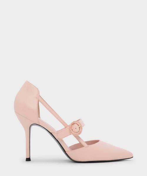 CHARLES & KEITH(チャールズ & キース)の「カットアウトディテールメリージェーンスティレット / CUT OUT DETAIL MARY JANE STILETTOS(ローファー・レディース・バーガンディー/ブラック/ピンク・25.5cm/23.5cm/22.5cm/24.5cm/23cm/25cm)」の2枚目の写真