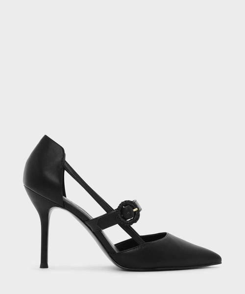 CHARLES & KEITH(チャールズ & キース)の「カットアウトディテールメリージェーンスティレット / CUT OUT DETAIL MARY JANE STILETTOS(ローファー・レディース・バーガンディー/ブラック/ピンク・25.5cm/23.5cm/22.5cm/24.5cm/23cm/25cm)」の1枚目の写真