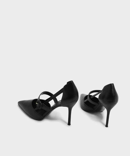 CHARLES & KEITH(チャールズ & キース)の「カットアウトディテールメリージェーンスティレット / CUT OUT DETAIL MARY JANE STILETTOS(ローファー・レディース・バーガンディー/ブラック/ピンク・25.5cm/23.5cm/22.5cm/24.5cm/23cm/25cm)」の6枚目の写真